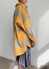 Boho Long Jacket with Checkered Pattern